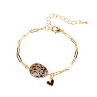 New Oil Drop Small Love Bracelet Fashion Hip-hop Style Thick Chain Bracelet Wholesale Nihaojewelry sku image 3