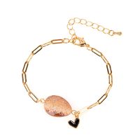 New Oil Drop Small Love Bracelet Fashion Hip-hop Style Thick Chain Bracelet Wholesale Nihaojewelry sku image 4