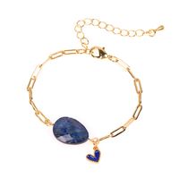 New Oil Drop Small Love Bracelet Fashion Hip-hop Style Thick Chain Bracelet Wholesale Nihaojewelry sku image 6
