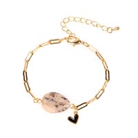 New Oil Drop Small Love Bracelet Fashion Hip-hop Style Thick Chain Bracelet Wholesale Nihaojewelry sku image 7