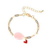 New Oil Drop Small Love Bracelet Fashion Hip-hop Style Thick Chain Bracelet Wholesale Nihaojewelry sku image 10