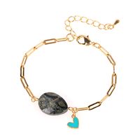 New Oil Drop Small Love Bracelet Fashion Hip-hop Style Thick Chain Bracelet Wholesale Nihaojewelry sku image 12