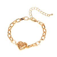 New Accessories Fashion Cold Wind Retro Bracelet Hip-hop Heart-shaped Thick Chain Bracelet Wholesale Nihaojewelry sku image 1
