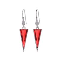 Retro Hong Kong Style Geometric Earrings High Sense Long Section Face Thin Triangle Earrings Niche Gemstone Earrings Wholesale Nihaojewelry sku image 1