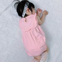 Summer New 0-2 Year Old Baby Girl Baby Korean Fashion Sweet Cute Pink White Dot Vest Robe Wholesale Nihaojewelry main image 5