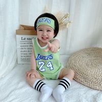 Summer New Children's Baby Personality Digital Printing Trend Korean Comfortable Leisure Sports Suit Wholesale Nihaojewelry main image 5
