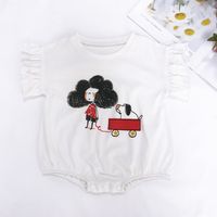 Summer New 0-2 Male And Baby Simple Casual Three-color Cartoon Fresh Printing Short-sleeved Triangle Wholesale Nihaojewelry main image 5