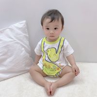 Summer New 0-2 Year Old Infant Baby Casual Cute Cartoon Dinosaur Printing Triangle Wholesale Nihaojewelry main image 4