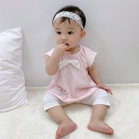 Summer Baby Clothes Girls Short-sleeved Korean Loose-fitting Jacket Ladies Style Embroidered Baby T-shirt Wholesale Nihaojewelry main image 5
