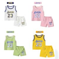Summer New Children's Baby Personality Digital Printing Trend Korean Comfortable Leisure Sports Suit Wholesale Nihaojewelry main image 6