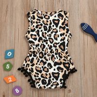 Hot Sale Girls Leopard Pullover Briefs Tighten Outwear Children's Wear Sleeveless Siamese Clothes Wholesale Nihaojewelry main image 3