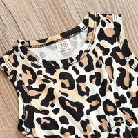 2020 Außenhandel Hot Sale Europäische Und Amerikanische Mädchen Leoparden Muster Pullover Slips Straffung Kleidung Kinder Kleidung Ärmellose Einteilige Kleidung main image 4