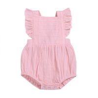 Summer Jumpsuit Children's Clothing Explosive Lace Sleeve Romper Cotton And Linen Fold Sleeveless Robe Wholesale Nihaojewelry main image 6
