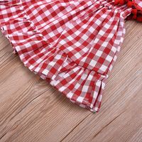Girls' Dresses Summer New Style Lace Red Plaid Sling Princess Dress Children's Clothes Wholesale Nihaojewelry main image 5