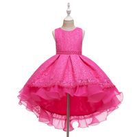 Explosion Models Children's Tail Dress Dress Girls Dress Evening Dress Flower Girl Wedding Dress Kids Wholesale Nihaojewelry main image 4