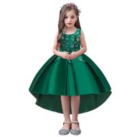 Supply Girl Trailing Dress Skirt Children Dress Pettiskirt Flower Girl Wedding Gown Wholesale Nihaojewelry main image 1