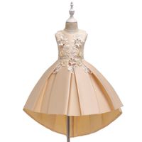 Supply Girl Trailing Dress Skirt Children Dress Pettiskirt Flower Girl Wedding Gown Wholesale Nihaojewelry main image 5