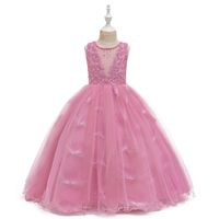 Robe De Princesse Enfants Robe Longue Mariage Fleur Fille Robe Gaze Pettiskirt Gros Nihaojewelry main image 5