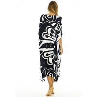 New Rayon Butterfly Printed Sunscreen Beach Jacket Loose Seaside Holiday Long Skirt Swimsuit Outside Smock  Wholesale Nihaojewelry main image 4