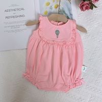 Summer New 0-2 Year Old Baby Girl Baby Korean Fashion Sweet Cute Pink White Dot Vest Robe Wholesale Nihaojewelry sku image 1
