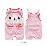 Sommer Neue Niedliche Kuh Tierform Ärmelloser Stram Pler Qile Kaninchen Echte Kinder Bekleidung Großhandel H3398 sku image 1