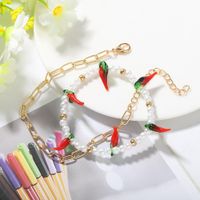 Fashion Multi-layer Pearl Pepper Chain Bracelet Trendy Personality Personalized Holiday Style Bracelet Wholesale Nihaojewelry main image 4