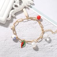 Poivre Coréen Perle Cerise Cloisonné Perles Bracelet Street Shot Mode Créatif Bracelet Mignon En Gros Nihaojewelry main image 4