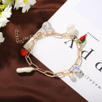 Korean Pepper Cherry Pearl Cloisonne Beads Bracelet Street Shot Creative Fashion Cute Bracelet Wholesale Nihaojewelry main image 5