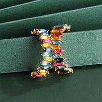 الأزياء المبالغ فيها الاكريليك الماس هندسية C-شكل كامل الماس الأقراط النساء الرجعية مزاجه سخية القرط الجملة Nihaojewelry main image 6