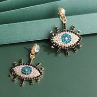 Women's Devil's Eye Micro Diamond Earrings Fashion Temperament Earrings Earrings Wholesale Nihaojewelry main image 5