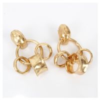 Fashion Exaggerated Metal Ring Earrings Explosion Earrings Retro Alloy Earrings Wholesale Nihaojewelry main image 4