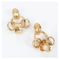 Fashion Exaggerated Metal Ring Earrings Explosion Earrings Retro Alloy Earrings Wholesale Nihaojewelry main image 5
