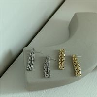 New Retro Chain Earrings Women Creative Chain Earrings Zipper Style Earrings Wholesale Nihaojewelry main image 3