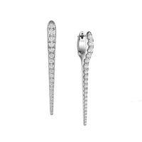 Earrings Retro Gradient Diamond Zircon Water Drop Earrings French Fashion Earrings Zircon Ear Bone Clip Wholesale Nihaojewelry main image 6