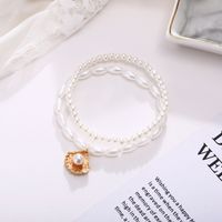 Hot Sale Simple Artificial Pearl Scallop Shell Anklet Creative Retro Pendant Foot Ornament Wholesale Nihaojewelry main image 3