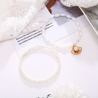Hot Sale Simple Artificial Pearl Scallop Shell Anklet Creative Retro Pendant Foot Ornament Wholesale Nihaojewelry main image 5