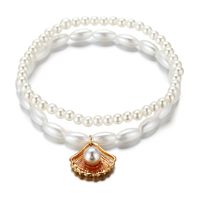 Hot Sale Simple Artificial Pearl Scallop Shell Anklet Creative Retro Pendant Foot Ornament Wholesale Nihaojewelry main image 6