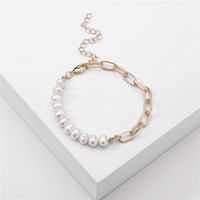 Fashion Popular Jewelry Natural Pearl Beaded Metal Chain Multi-layer Mix And Match Bracelet Set Wholesale Nihaojewelry main image 3