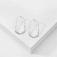 Fashion Big Jewelry Simple Metal Wind Geometry Water Droplet Alloy Exaggerated Big Earrings Wholesale Nihaojewelry main image 4