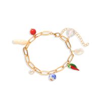 Korean Pepper Cherry Pearl Cloisonne Beads Bracelet Street Shot Creative Fashion Cute Bracelet Wholesale Nihaojewelry sku image 1