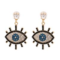 Women's Devil's Eye Micro Diamond Earrings Fashion Temperament Earrings Earrings Wholesale Nihaojewelry sku image 1