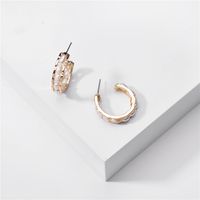 Fashion Big-name Jewelry Metal Natural Freshwater Pearl Winding Earring Wholesale Nihaojewelry sku image 1