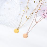 Fashion Jewelry Classic Wild Double Small Bead Chain Glossy Round Pendant Women's Clavicle Necklace Wholesale Nihaojewelry main image 4