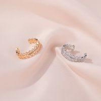 Korean Fashion Simple And Beautiful Triangle Zircon Ring Personalized Gear Design Sense Opening Adjustable Tail Ring Wholesale Nihaojewelry main image 3