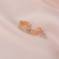 Korean Fashion Simple And Beautiful Triangle Zircon Ring Personalized Gear Design Sense Opening Adjustable Tail Ring Wholesale Nihaojewelry main image 4