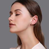 Hot Earrings Personality Simple Earrings Ear Clip Integrated Earrings Cold Wind Single Tassel Earrings Wholesale Nihaojewelry main image 3