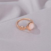Korea Sweet Knotted Ring Small Fragrance Style Simple Opal Ring Cute Wild Tail Ring Girlfriends Wholesale Nihaojewelry main image 5