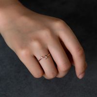 Korea Diamond Rings Sweet Simple Five-pointed Star Ring Fresh Wild Diamond-set Star Opening Women Ring Literary Jewelry Wholesale Nihaojewelry main image 6