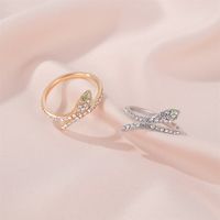 Best-selling Hand Jewelry Temperament Flash Diamond Full Diamond Snake Ring Delicate Zircon Open Ring Explosion Accessories Wholesale Nihaojewelry main image 3
