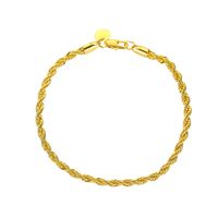 New Jewelry Simple Woven Twist Bracelet Retro Metal Couple Bracelet  Hot Accessories Wholesale Nihaojewelry sku image 1